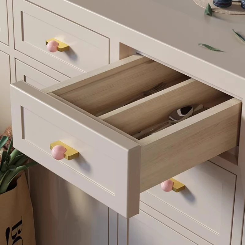 Furniture Hardware Drop Pulls - Boule de cristal blanche + poignées