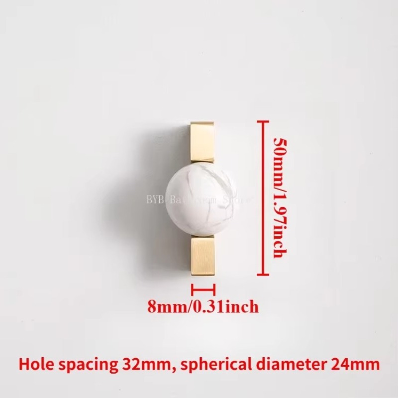 Boule de cristal blanche + poi - Furniture Hardware Drop Pulls avis et prix