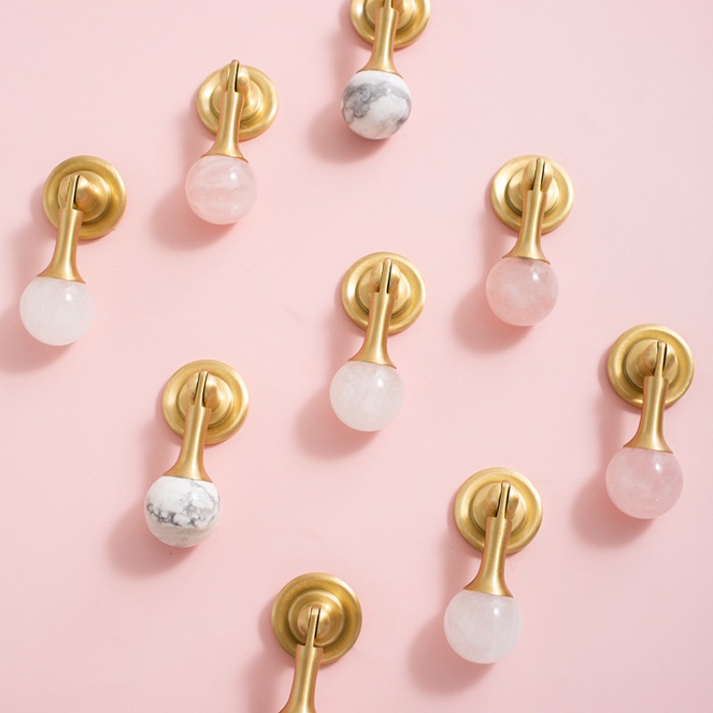 Boule de cristal blanche + poi - Furniture Hardware Drop Pulls avis et prix